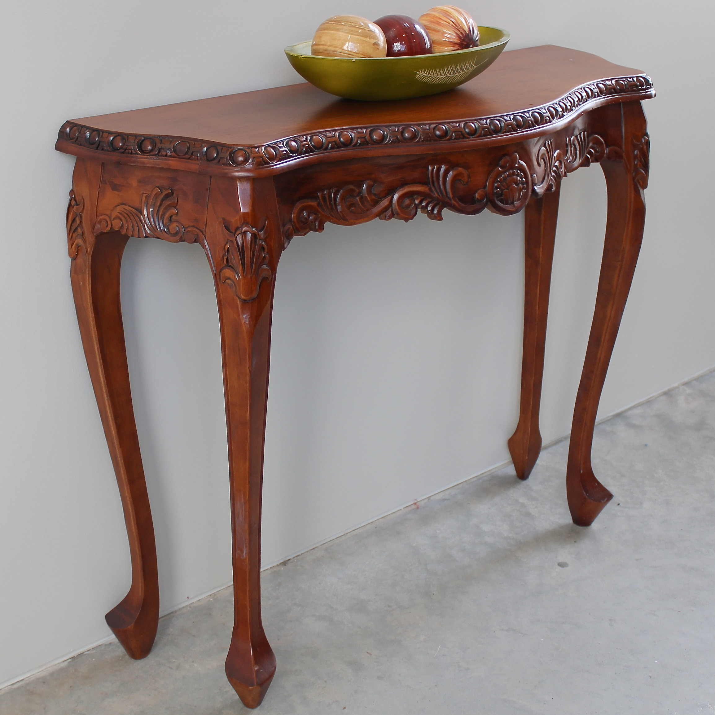 Lark Manor Arve Hand Carved Wood Console Table Reviews Wayfair